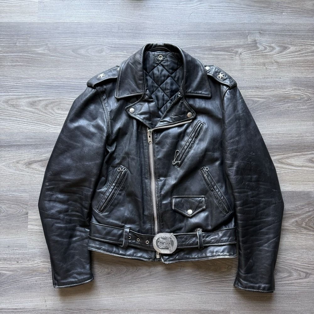 VTG Schott Perfecto One Star 60's Leather Jacket 38 Steerhide 613 Double Riders